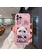 Iphone 14 Pro 14 Pro Telefon Kılıf Deseni Baskı Süt Tea Panda Temperli Cam+Tpu Lens Film-Pinki (Yurt Dışından) 2