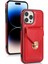 Iphone 14 Pro Telefon Vaka Cep Telefonu Kapağı 6.1 Inç Pu Deri+Tpu Nakit Para Kart Tutucu Kickstand Omuz Askılı Kırmızısı (Yurt Dışından) 1