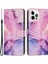 Iphone 14 Pro Telefon Kılıfı 6.1 Inç Mermer Desen Baskı Pu Deri Kılıf Manyetik Toka Cüzdan Stand Iç Tpu Telefon Kapağı Strap-Murple ile (Yurt Dışından) 1