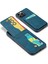 Iphone 14 Pro Fone Cover Crazy Horse Dexture Kickstand Pu Deri+Tpu Kılıfı Kart Yuvası Mavisi (Yurt Dışından) 3
