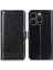 Iphone 14 Pro Fone Case 6.1 Inç Çılgın At Doku Şok Geçirmez Stand Kapağı Kart Yuvaları Pu Deri Cüzdan Manyetik Koruyucu Kabuk Black (Yurt Dışından) 1
