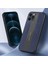 Iphone 14 Pro 6.1 Inç Orijinal Deri+Tpu Çizgiye Dönüş Anti Tele Vaka Telefon Geri Kapak Blue (Yurt Dışından) 2