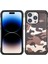Iphone 14 Pro Telefon Kılıfı 6.1 Inç Kamuflaj Pu Deri Kaplamalı Telefon Arka Kapak Airgag Abs+Pc Koruyucu Koruma Kahverengi (Yurt Dışından) 1