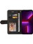 Iphone 14 Pro Telefon Kılıfı 6.1 Inç Cüzdan Stand Şok Geçirmez Çift Renkli Ekleme Pu Deri Tpu Kapak-Black (Yurt Dışından) 2