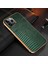 Iphone 14 Pro Fone Case Anti-Fall Elektrokaplama Şok Geçirmez Kasa Orijinal Deri Kaplamalı Tpu Kertenkele Doku Yeşili ile Arka Kapak (Yurt Dışından) 3