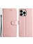 Iphone 14 Pro 14 Için Telefon Kılıfı Telefon Kapağı Ipek Doku Kapak Kılıfı Pu Deri Cüzdan Stand Kabuğu Bilek Kayış Rose Altın (Yurt Dışından) 1