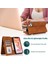Iphone 14 Pro Telefon Kılıfı 6.1 Inç Fermuar Cep Deri Touch Çoklu Kart Yuvaları Pu Deri Cüzdan Stand Telefon Kapağı El Strap-Rose Altın (Yurt Dışından) 4