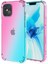Iphone 14 Pro Telefon Kılıfı Için 6.1 Inç Gradyan Tasarım Damla Dayanıklı Tpu Yumuşak Kenarlı Takviyeli Köşeler Cep Telefonu Kapak Pembe/yeşil (Yurt Dışından) 1