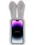 Iphone 14 Pro Telefon Kılıfı Için Sevimli 3D Tavşan Kulaklar Kırıcı Kış Sıcak Kılıf Anti-Fall Tpu Koruyucu Telefon Kapağı Glitter Rhinestone Bowknot-Işık Gri (Yurt Dışından) 2