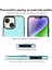 Iphone 14 Telefon Kasası Pu Deri+Tpu Baskılı Rhombus Izgara Desen Yüzük Tutucu Kickstand Telefon Kapak Işık Mavi (Yurt Dışından) 3