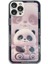 Iphone 14 Pro 14 Pro Telefon Kılıf Deseni Baskı Süt Tea Panda Temperli Cam+Tpu Lens Film-Silver (Yurt Dışından) 1