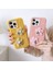 Iphone 14 Pro Flower Decor Peluş Peluş Telefon Kılıfı Damla Geçirmez Tpu Koruyucu Down-Sarı (Yurt Dışından) 2