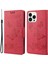 Iphone 14 Pro Telefon Kılıf Hücre Çantası 6.1 Inç Büyük Kelebekler Çiçek Deseni Desresit Stand Cüzdan Flip Manyetik Telefon Kapak-Kırmızı (Yurt Dışından) 1