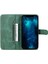 Iphone 14 Pro Telefon Kılıfı Için 6.1 Inç Anti-Drop Pu Deri Cüzdan Kılıfı Manyetik Kapanma Stand Şok Geçirmez Koruyucu Telefon Flip Kapak Yeşili (Yurt Dışından) 2