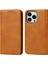 Iphone 14 Pro 14 Pro Telefon Kılıfı Buzağı Dokusu Pu Deri Deri Cüzdan Kılıfı Manyetik Otomatik Absorbed Şok Geçirmez Flip Standı Kapak Işık Kahverengi (Yurt Dışından) 1