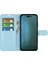 Iphone 14 Pro Telefon Kılıfı 6.1 Inç Litchi Doku Pu Deri Dergisi Stand Flip Cover Anti-Slatch Tam Koruyucu Cüzdan Telefon Kılıf Mavisi (Yurt Dışından) 2
