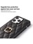 Iphone 14 Pro 14 Pro Phone Case Halka Tutucu Kickstand Pu Deri Kaplamalı Tpu Rhombus Izgara Deseni Baskılı Anti-Çizelge Arka Kapak Black (Yurt Dışından) 4