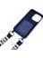 Iphone 14 Pro Drop Anti-Drop Sıvı Silikon Telefon Kapağı Kart Yuvası Strap-Dark Mavi (Yurt Dışından) 3