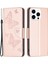Iphone 14 Pro Telefon Kasası Koruyucu Kasa 6.1 Inç Kelebekler Baskı Stand Kılıfı Tam Koruma Cüzdan Tarzı Deri Kabuk Rose Gold (Yurt Dışından) 1