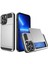 Iphone 14 Pro Telefon Kılıfı Için 6.1 Inç Kayan Kart Tutucu Pürüzsüz Yüzey Pc+Tpu Hibrit Telefon Shell-Silver (Yurt Dışından) 1