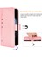 Iphone 14 Pro Fone Case Hücre Kot Koku Bez Doku Pu Deri Cüzdan Dönen Kart Yuvası Pembe (Yurt Dışından) 4