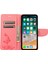 Iphone 14 Pro Phone Case Hücre Çantası 6.1 Inç Büyük Kelebekler Çiçek Deseni Desresit Stand Cüzdan Flip Manyetik Telefon Kapak-Pembe (Yurt Dışından) 2