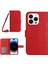 Iphone 14 Pro Telefon Kılıfı Için Baskılı Ayçiçeği HT04 Stand Cüzdan Cilt Touch Pu Deri Deri Iç Tpu Kapak Omuz Kayışı Kırmızısı (Yurt Dışından) 1