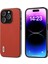 Iphone 14 Pro-Drop Anti Drop Ince Kılıf Dokulu Pu Deri+Yumuşak Tpu Telefon Kapak-Kırmızı (Yurt Dışından) 1