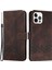 Iphone 14 Pro Telefon Kılıfı Için Baskılı Rhombus ve Lines Stand Pu Derisi+Tpu Telefon Cüzdan Kapağı Kayış-Brown (Yurt Dışından) 1