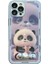 Iphone 14 Pro Fone Case Desen Baskı Için Kapak Süt Tea Panda Temperli Cam+Tpu Lens Film-Mavisi (Yurt Dışından) 1
