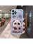 Iphone 14 Pro Fone Case Desen Baskı Için Kapak Süt Tea Panda Temperli Cam+Tpu Lens Film-Mavisi (Yurt Dışından) 4