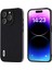 Iphone 14 Pro Luxury Dokulu Geri Kılıf Kılıfı Cowhide Deri Kaplamalı Pc+Tpu Telefon Kapak Black (Yurt Dışından) 1