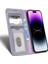 Iphone 14 Pro 14 Pro Telefon Kılıfı Için Izgara Doku Pu Deri Stand Kılıfı Manyetik Otomatik Ahmed Folio Flip Cep Telefon Cüzdan Kapak Işık Mor (Yurt Dışından) 3