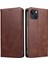 Iphone 14 Pro Telefon Kılıfı 6.1 Inç Otomatik Kapatma Manyetik Bump Proof Pu Deri Deri Stand Kapak-Dark Brown (Yurt Dışından) 1