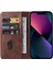 Iphone 14 Pro Telefon Kılıfı 6.1 Inç Otomatik Kapatma Manyetik Bump Proof Pu Deri Deri Stand Kapak-Dark Brown (Yurt Dışından) 2