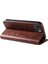 Iphone 14 Pro Telefon Kılıfı 6.1 Inç Otomatik Kapatma Manyetik Bump Proof Pu Deri Deri Stand Kapak-Dark Brown (Yurt Dışından) 3