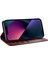 Iphone 14 Pro Telefon Kılıfı 6.1 Inç Otomatik Kapatma Manyetik Bump Proof Pu Deri Deri Stand Kapak-Dark Brown (Yurt Dışından) 4