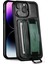 Iphone 14 Pro Deri Kaplamalı Pc+Tpu Kart Yuvaları El Strap-Black ile Telefon Kapağı (Yurt Dışından) 1