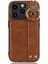 Iphone 14 Pro Wristband Kickstand Deri Kaplama Telefon Kapağı Pc+Tpu Boyun Kayış-Brown ile Geri Kılıf (Yurt Dışından) 2