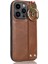 Iphone 14 Pro Wristband Kickstand Deri Kaplama Telefon Kapağı Pc+Tpu Boyun Kayış-Brown ile Geri Kılıf (Yurt Dışından) 4