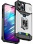 Iphone 14 Pro Fone Case 6.1 Inç Slide Camera Cover Card Yuvası Telefon Kabuğu Sabit Pc+Tpu Kickstand Strap-Silver ile (Yurt Dışından) 2