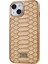 Iphone 14 Telefon Kasası Için Python Doku Pu Deri Kaplı Tpu Telefon Geri Kasa Elektrofüze Anti-Düşme Önleyici Anti-Çizik Kapak Sarı (Yurt Dışından) 4