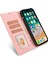 Iphone 14 Pro Telefon Kılıfı Için 6.1 Inç Pu Deri Damla Geçirmez Cüzdan Stand Koruyucu Kapak Strap-Pembe (Yurt Dışından) 2
