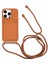 Iphone 14 Pro Fone Case Için Sıvı Silikon Kapak Kart Yuvası Strap-Brown (Yurt Dışından) 1