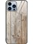 Iphone 14 Pro Telefon Kılıfı Için 6.1 Inç Ahşap Desen Arka Kapak Temperli Cam Tpu Çerçeve Şok-Absorpsiyon Telefon Vaka-Grey (Yurt Dışından) 1