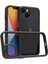 Iphone 14 Telefon Kasası Için Şeffaf 9 Saat Sertlik Temperli Cam Arka Kapak Mat Tpu Çerçeve Koruyucu Kapak-Siyah (Yurt Dışından) 1
