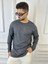 Yırtık Detaylı Lazer Kesim Triko Tişört Sweatshirt 4