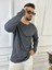 Yırtık Detaylı Lazer Kesim Triko Tişört Sweatshirt 5