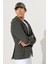 ALTINYILDIZ CLASSICS Erkek Haki Slim Fit Dar Kesim Mono Yaka Pamuklu Desenli Blazer Ceket 5