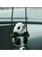 Panda Kolye Solma Yok Süslemeleri Sevimli Panda Dikiz Aynası Kolye Bambu Salıncak (Yurt Dışından) 4